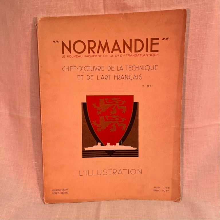 Magazine l'illustration sur "NORMANDIE"  Juin 1935